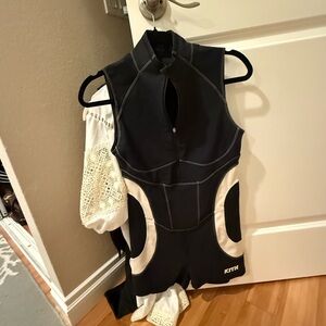 Kith Black and White Sleeveless Jumpsuit